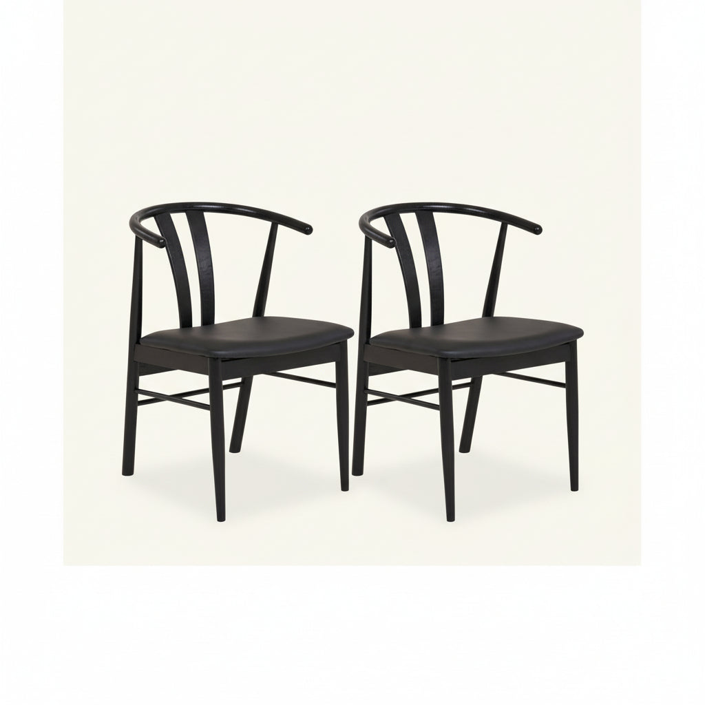 Artenara spisestol sort 2-pk i moderne spisestue"