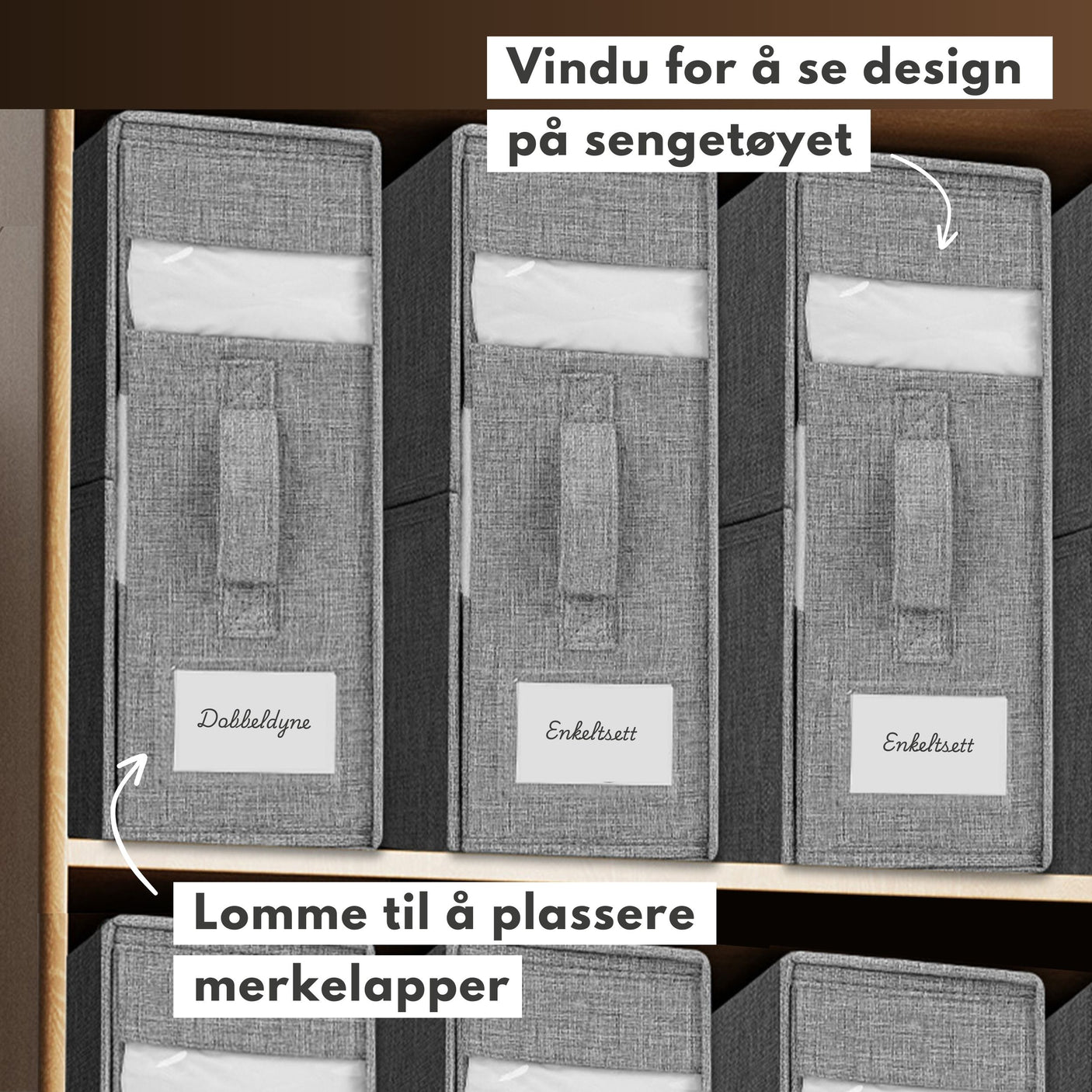 Oppbevaringsboks til sengetøy