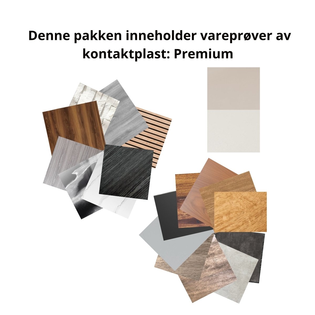 Stor pakke med vareprøver
av våre premium design.