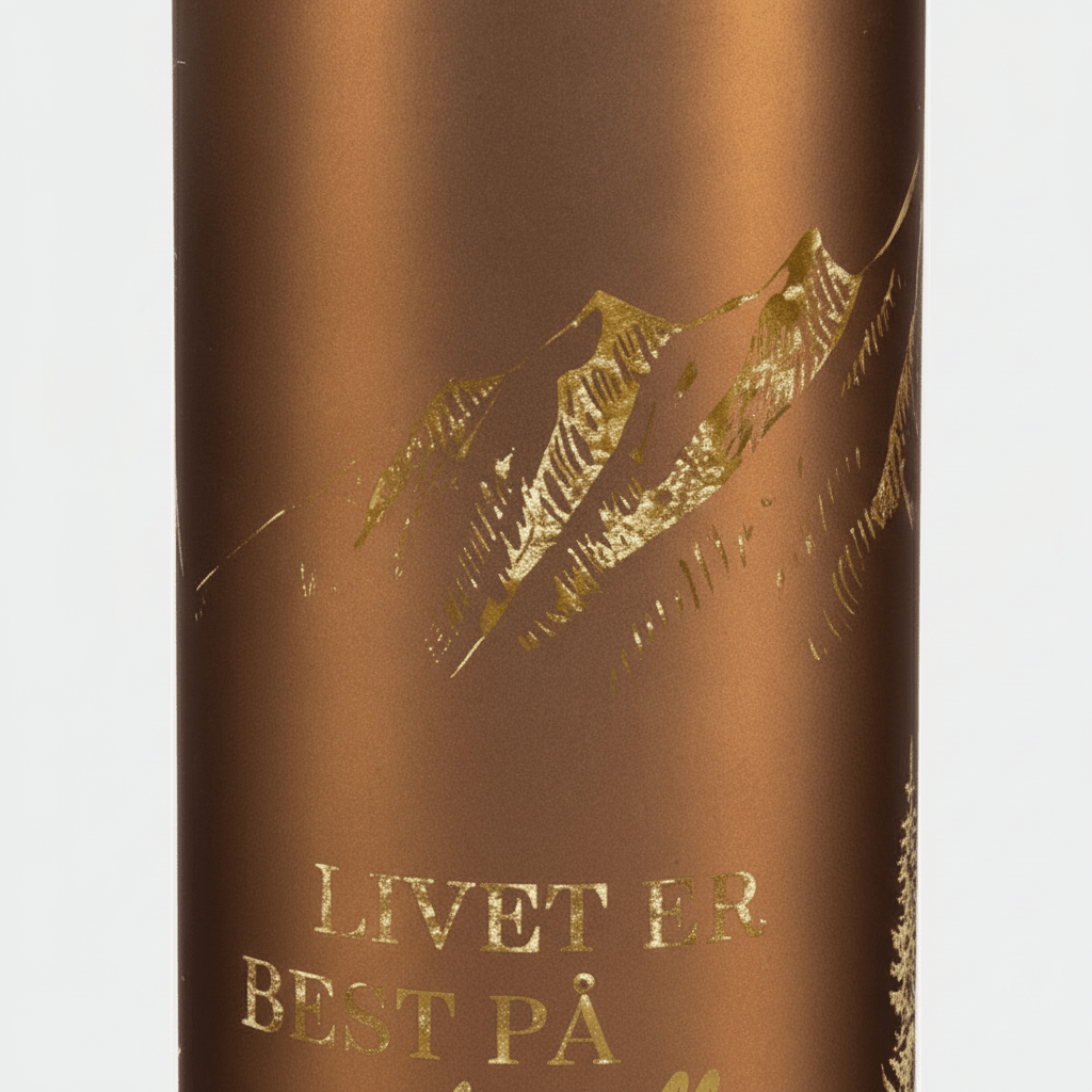Lyslykt LED Livet på hytta brun 8 x 20 cm - Lindas Dekor