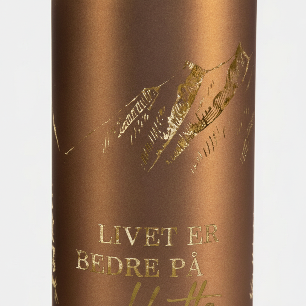 Lyslykt LED Livet på hytta brun 9 x 25 cm