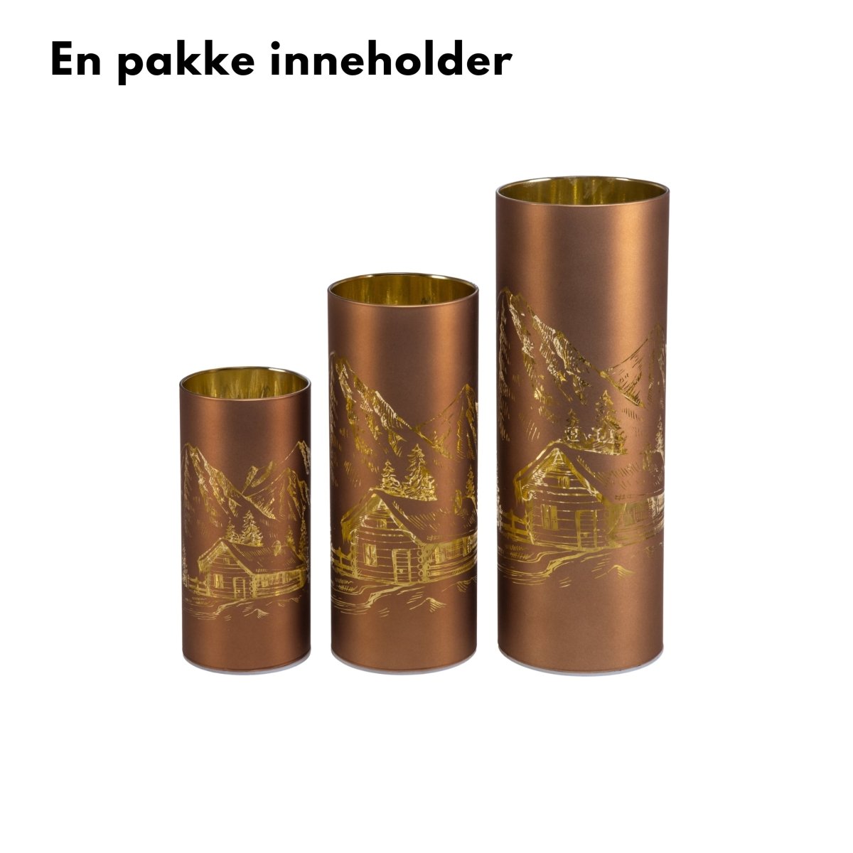 3 - pk Lyslykt LED Livet på hytta - Lindas Dekor