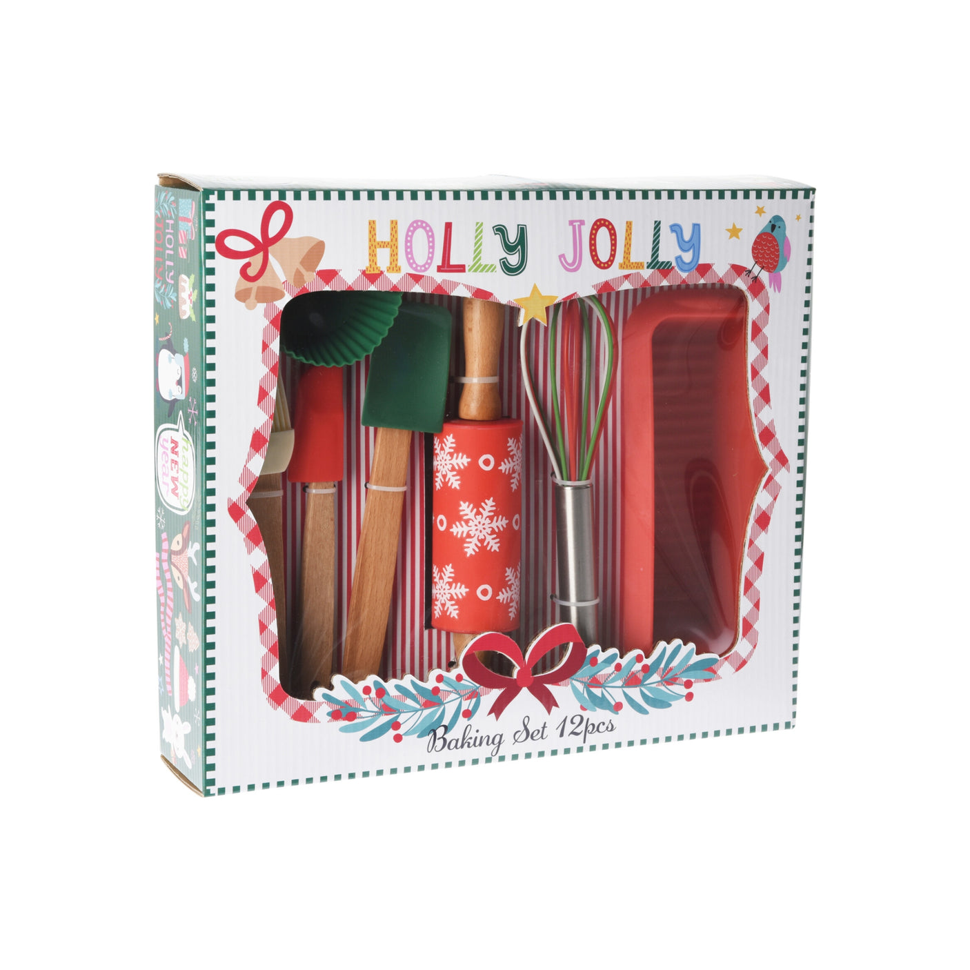 Barnebakesett med juletema – former, visp og slikkepotter