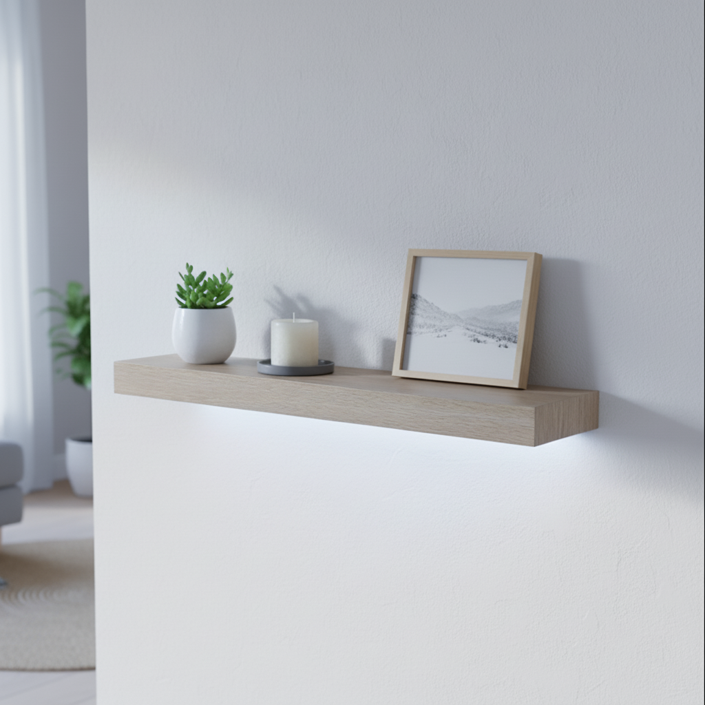 Hylla med LED-lampor, natur