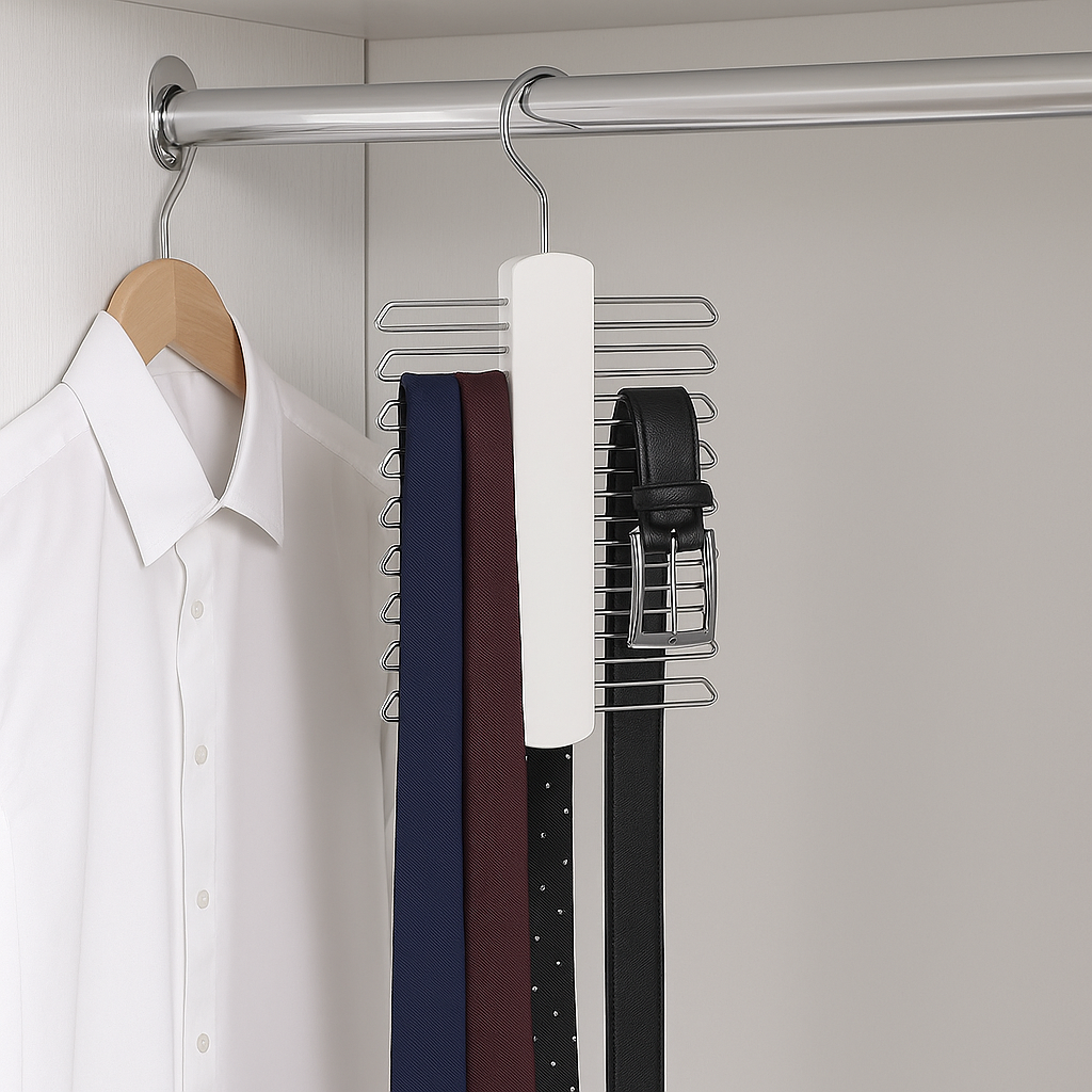 Kleshenger m/ slips- og beltehengere, hvit