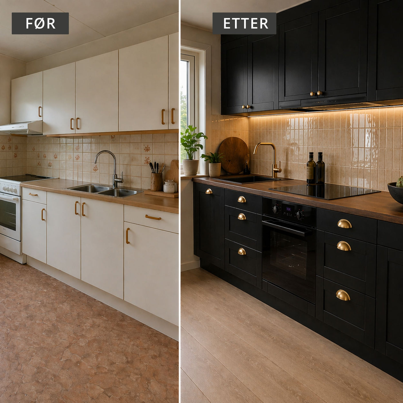 Louise högglans beige självhäftande väggplattor