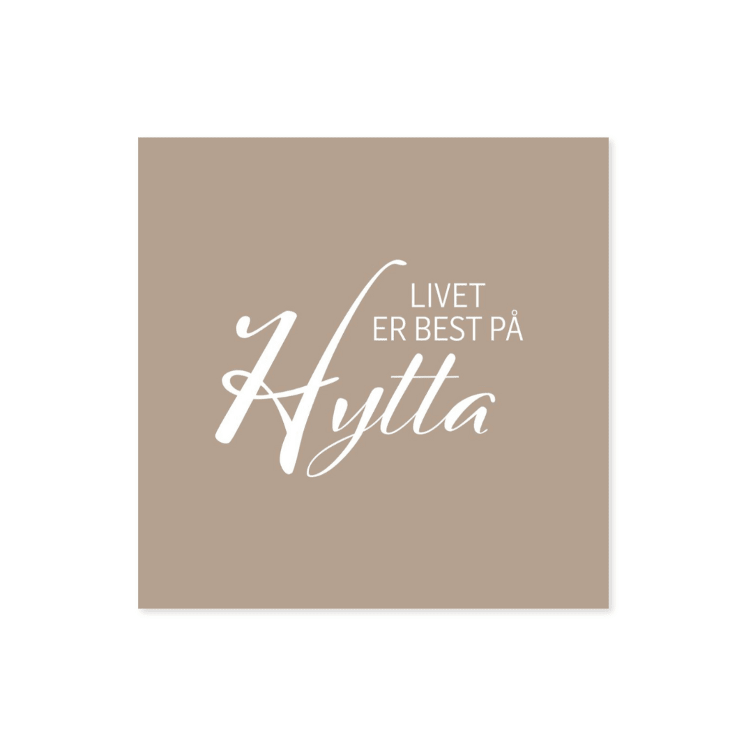 20 - pk Servietter til hytta, beige - Lindas Dekor