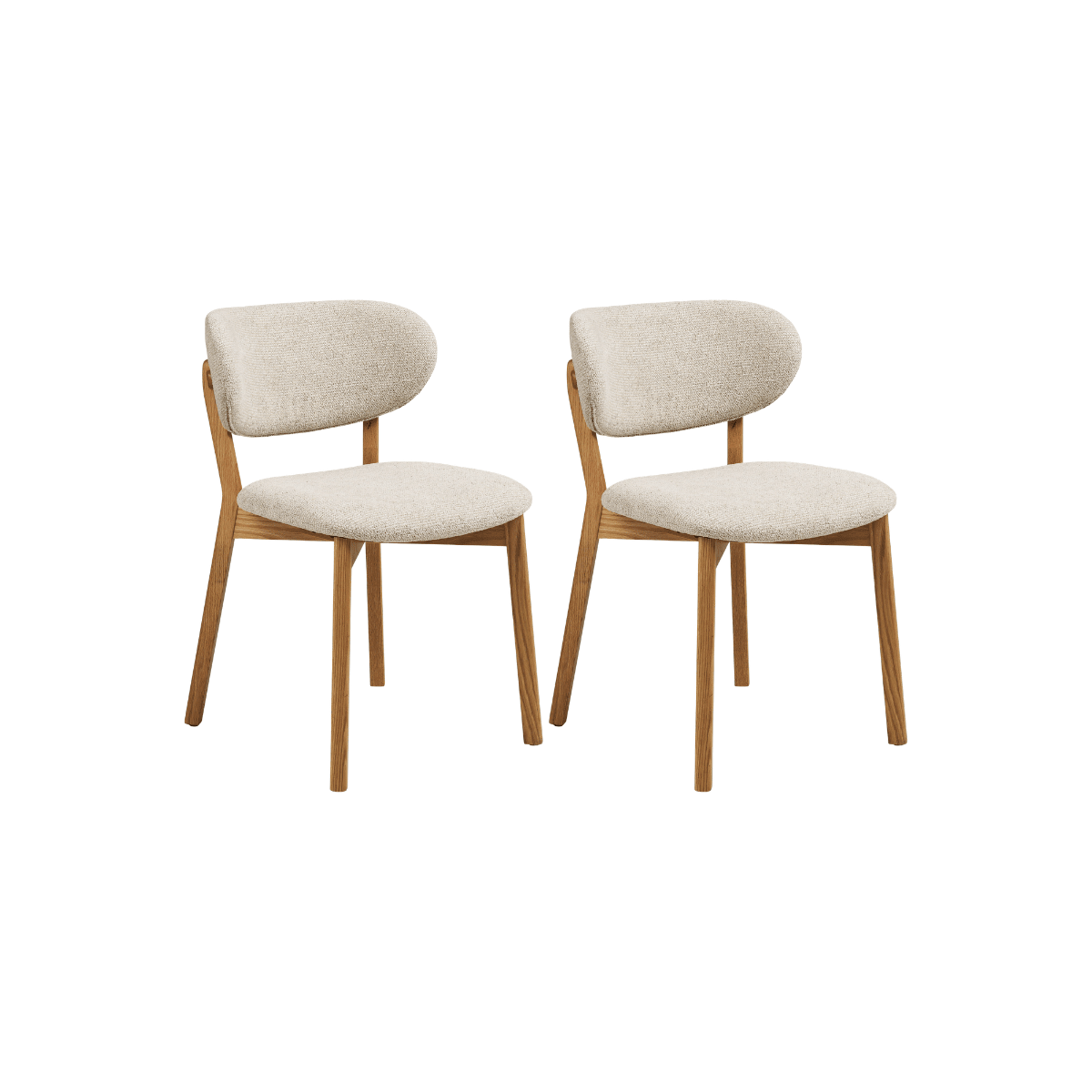 2-pk Dunkirk spisestol natur/beige - Lindas Dekor Spisestol