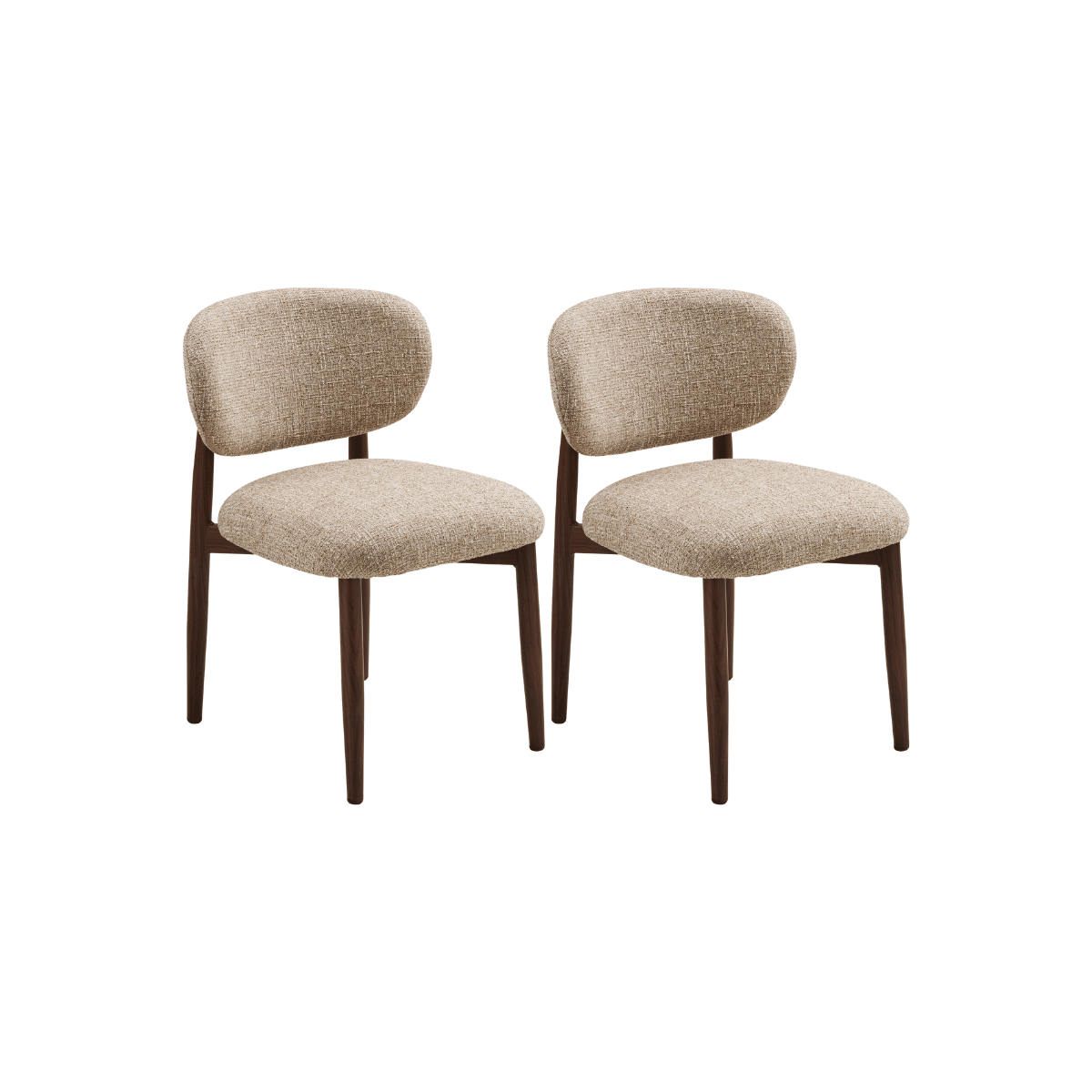2-pk Isola spisestol lys brun/mørk brun - Lindas Dekor Spisestol