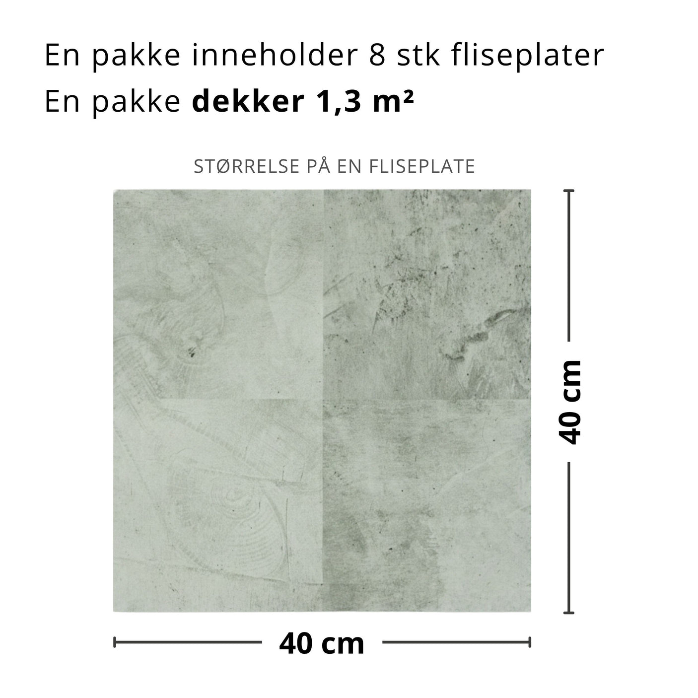 Selvklebende fliser i grønn steinlook lagt på kjøkkengulv