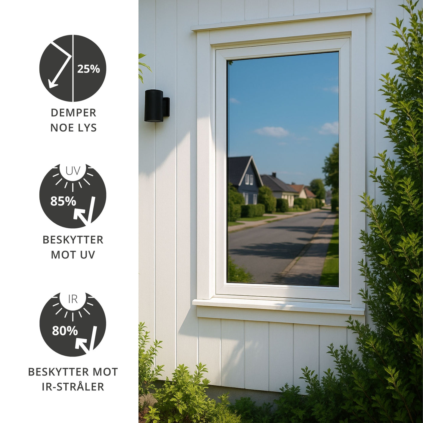 Supreme Static Reflektiv vindusfolie 120 x 200 cm