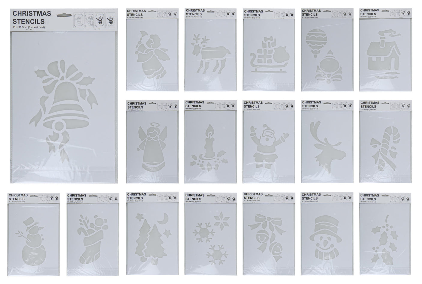 2-pk Julesjablonger 22 x 35 cm