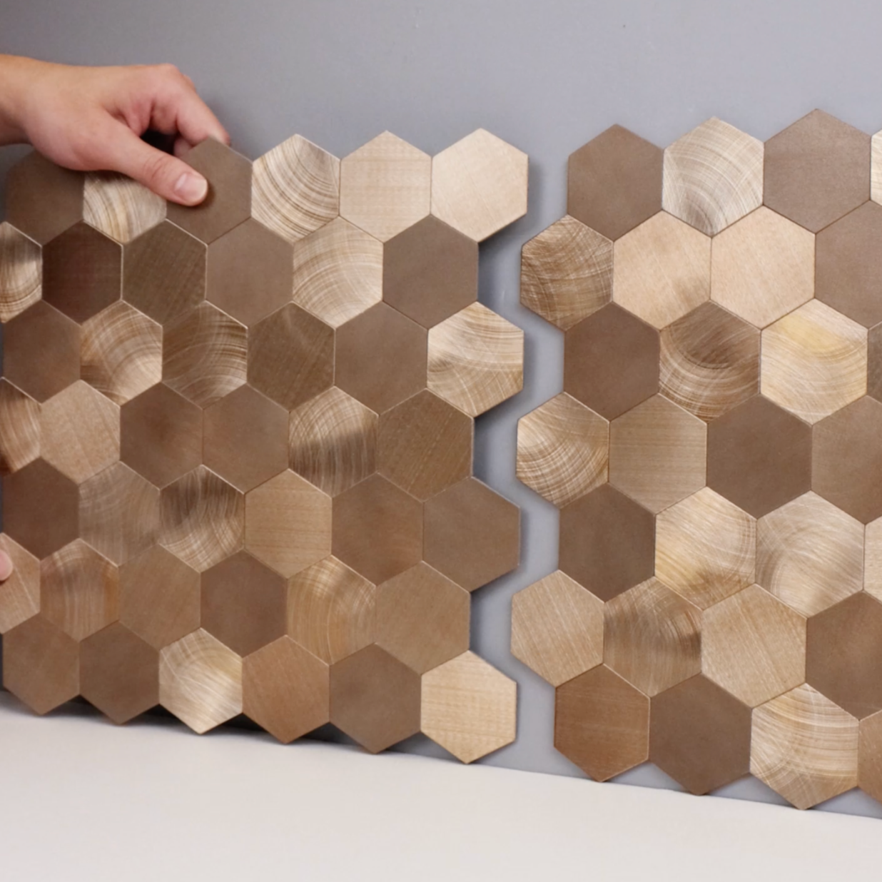 Sofie hexagon selvklebende veggfliser