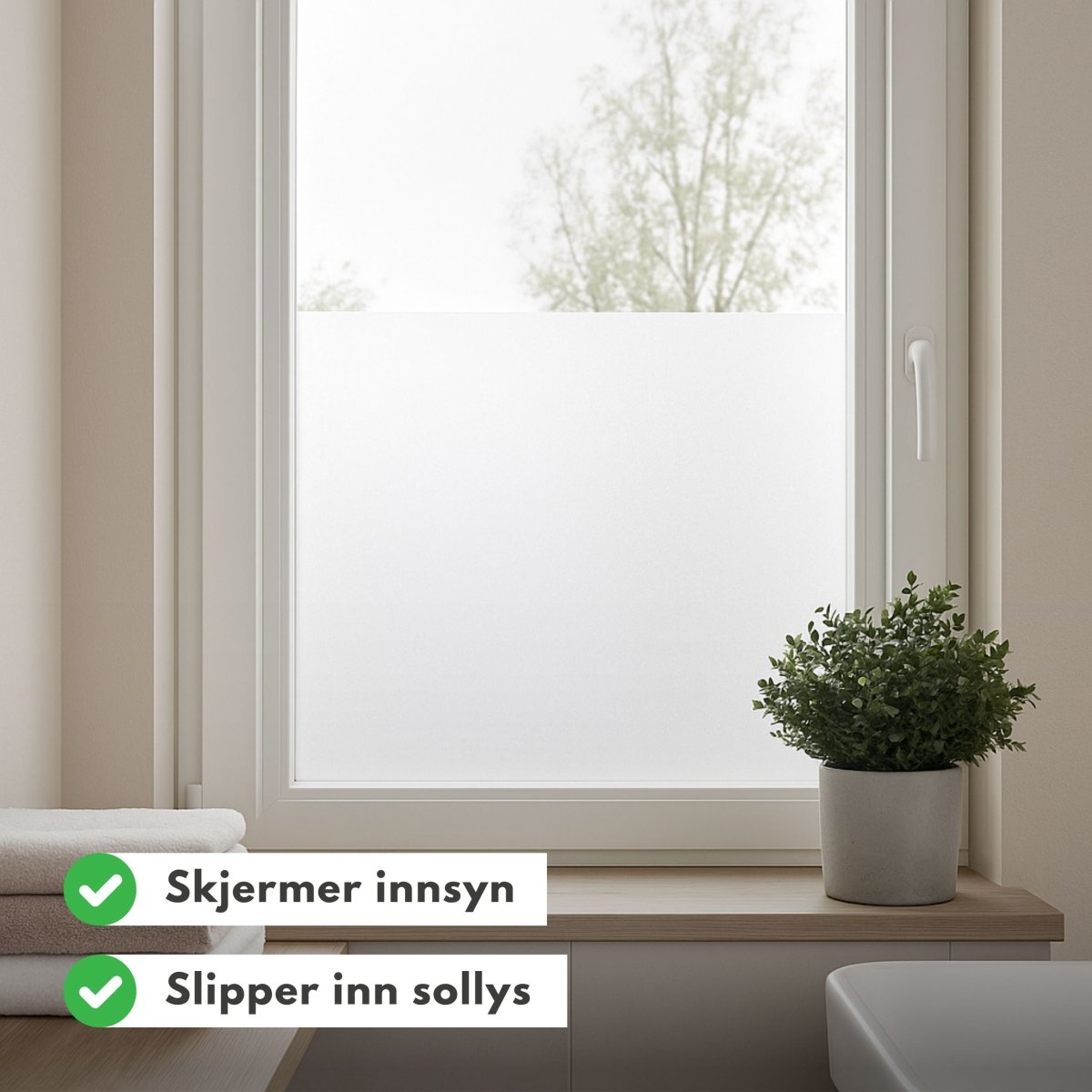 Vareprøve: Supreme Static Nordic Frost matt vindusfolie - Lindas Dekor