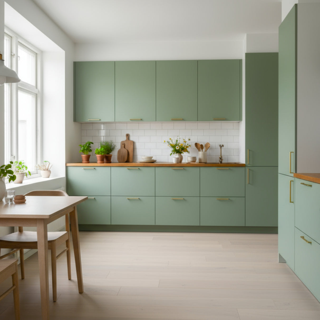 Vareprøve: Uni matt jade green kontaktplast