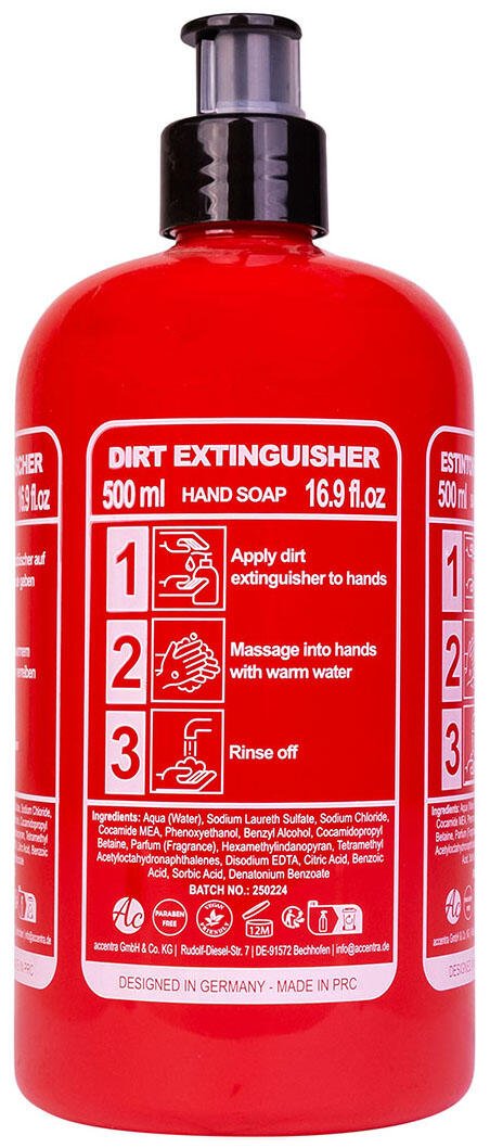 Håndsåpe brannslukker rød 500 ml