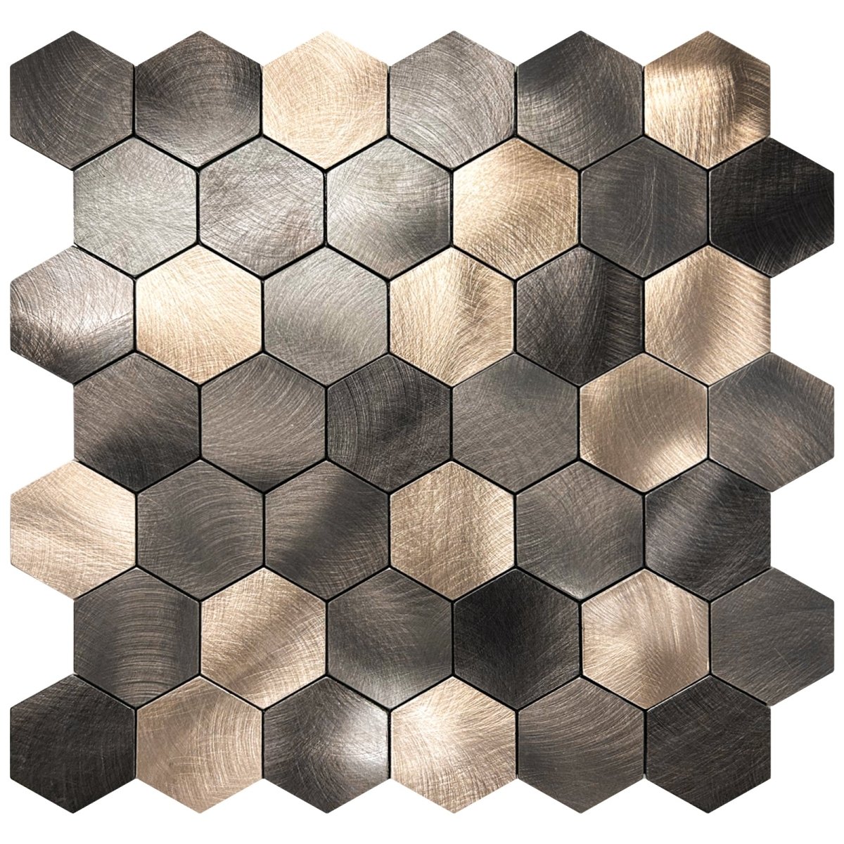 Vareprøve: Latte hexagon selvklebende fliser - Lindas Dekor