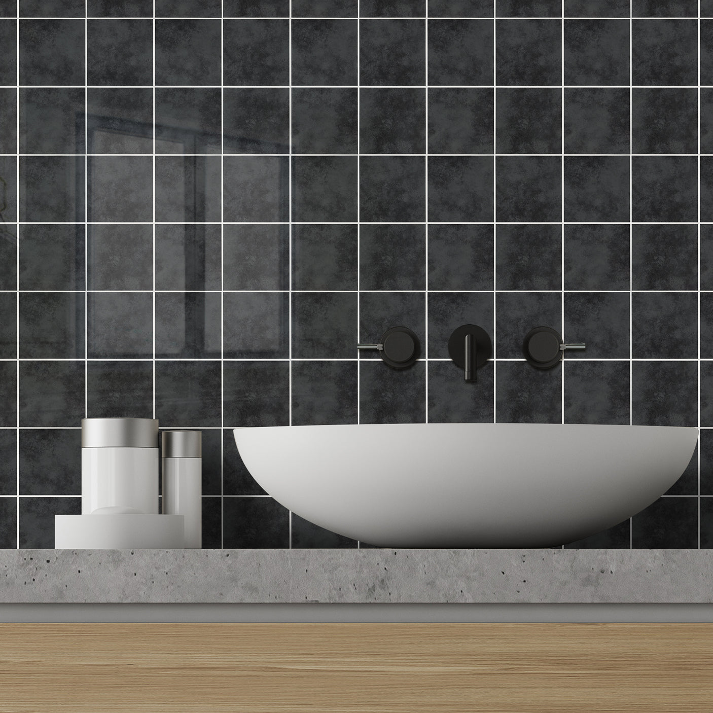 Enkle å montere uten lim eller fugemasse.