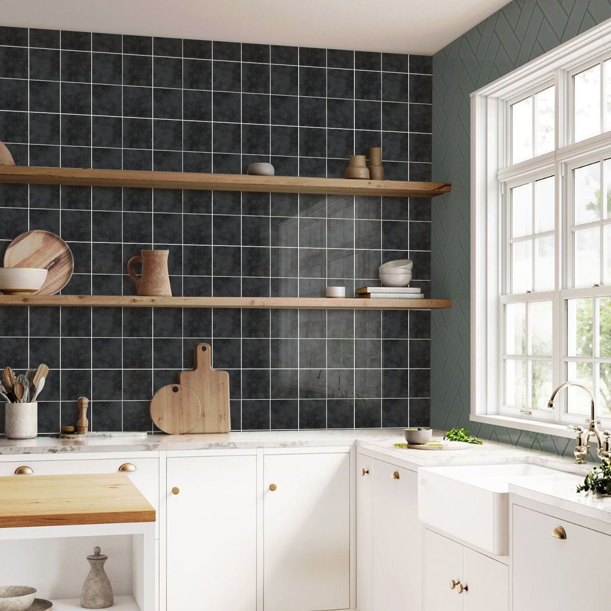 Melina flis vareprøve med robust steinmønster og moderne uttrykk.