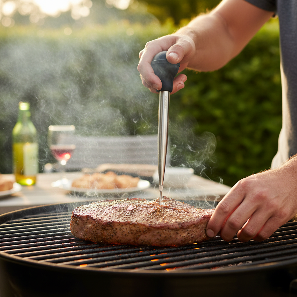 detaljbilde av pipettespiss i metall