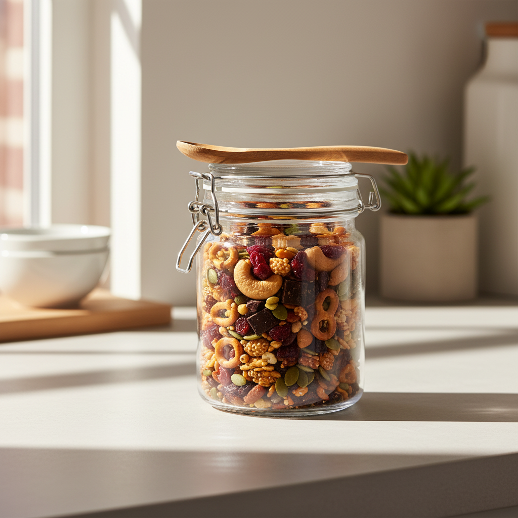 sylteglass 750 ml med patentlokk klart glass