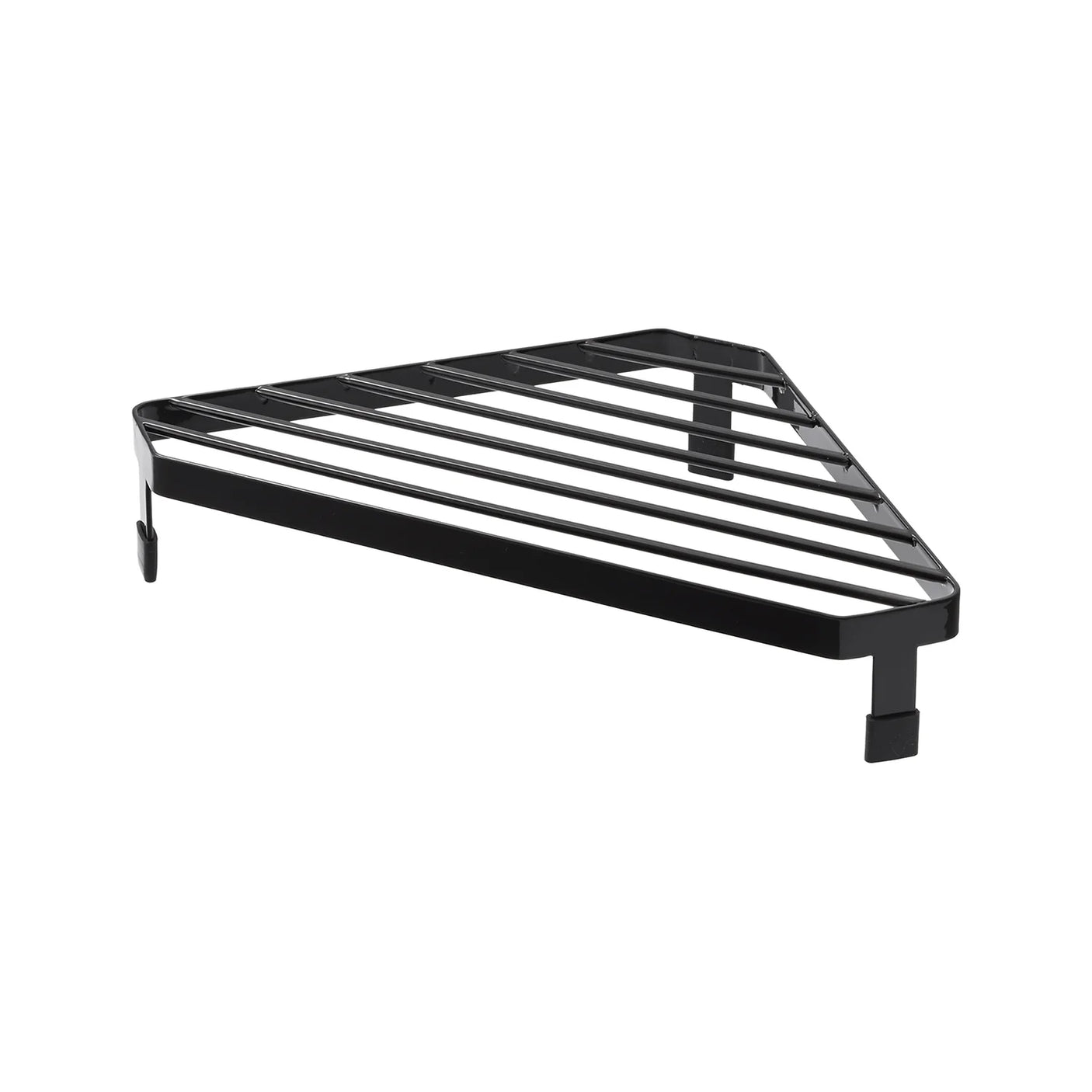 Varmebestandig hjørnestativ i svart stål til kjøkkenbenk