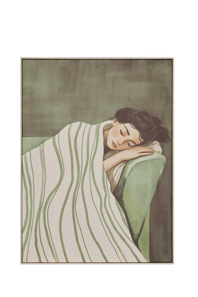 Innrammet lerretsbilde med kvinnemotiv Mona 58 x 78 cm – produktbilde 3