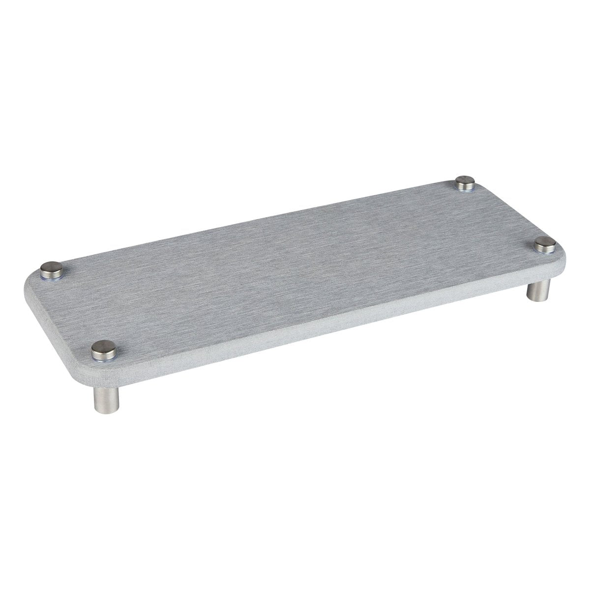 Grått diatomittbrett 28 x 11 cm med føtter i rustfritt stål