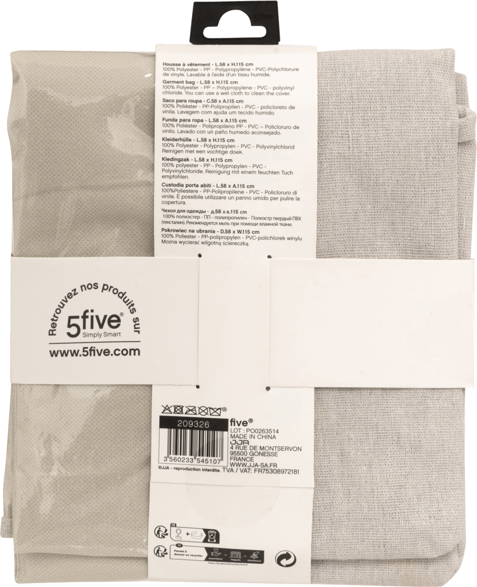 Hengende klestrekk beige – emballasje 2