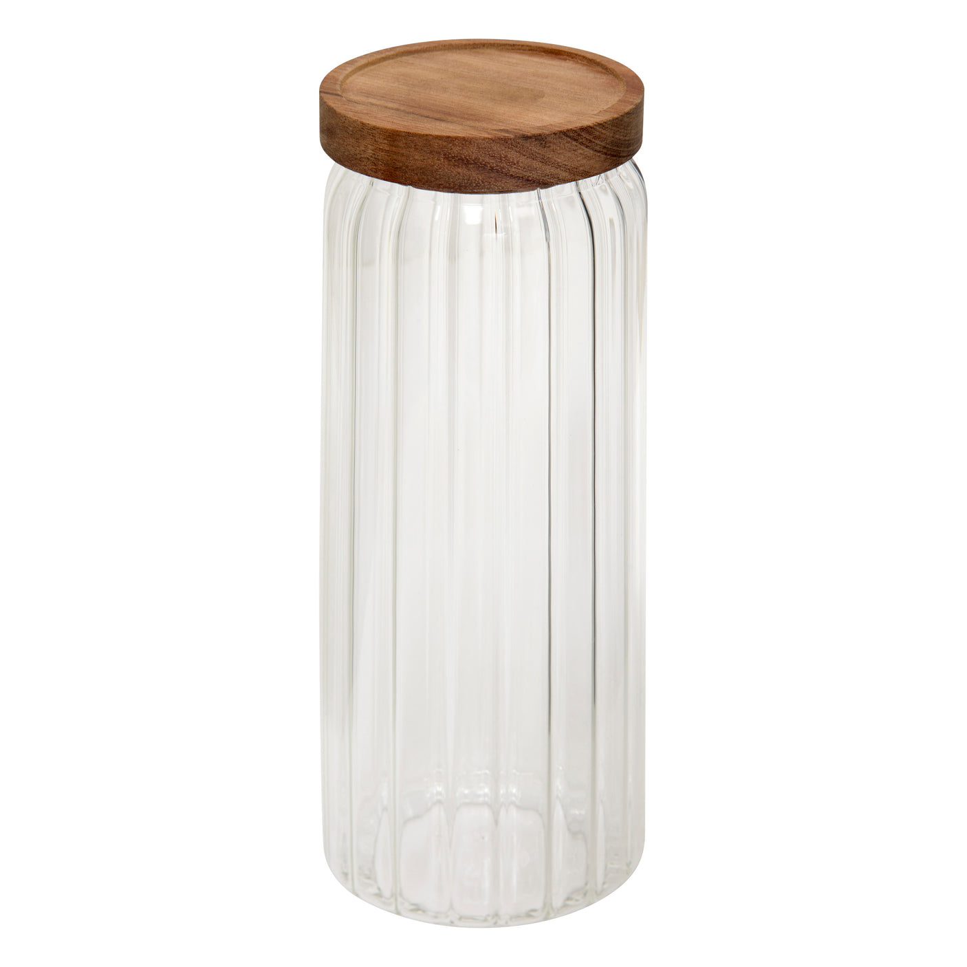 Glasskrukke med akasielokk 1,3 l