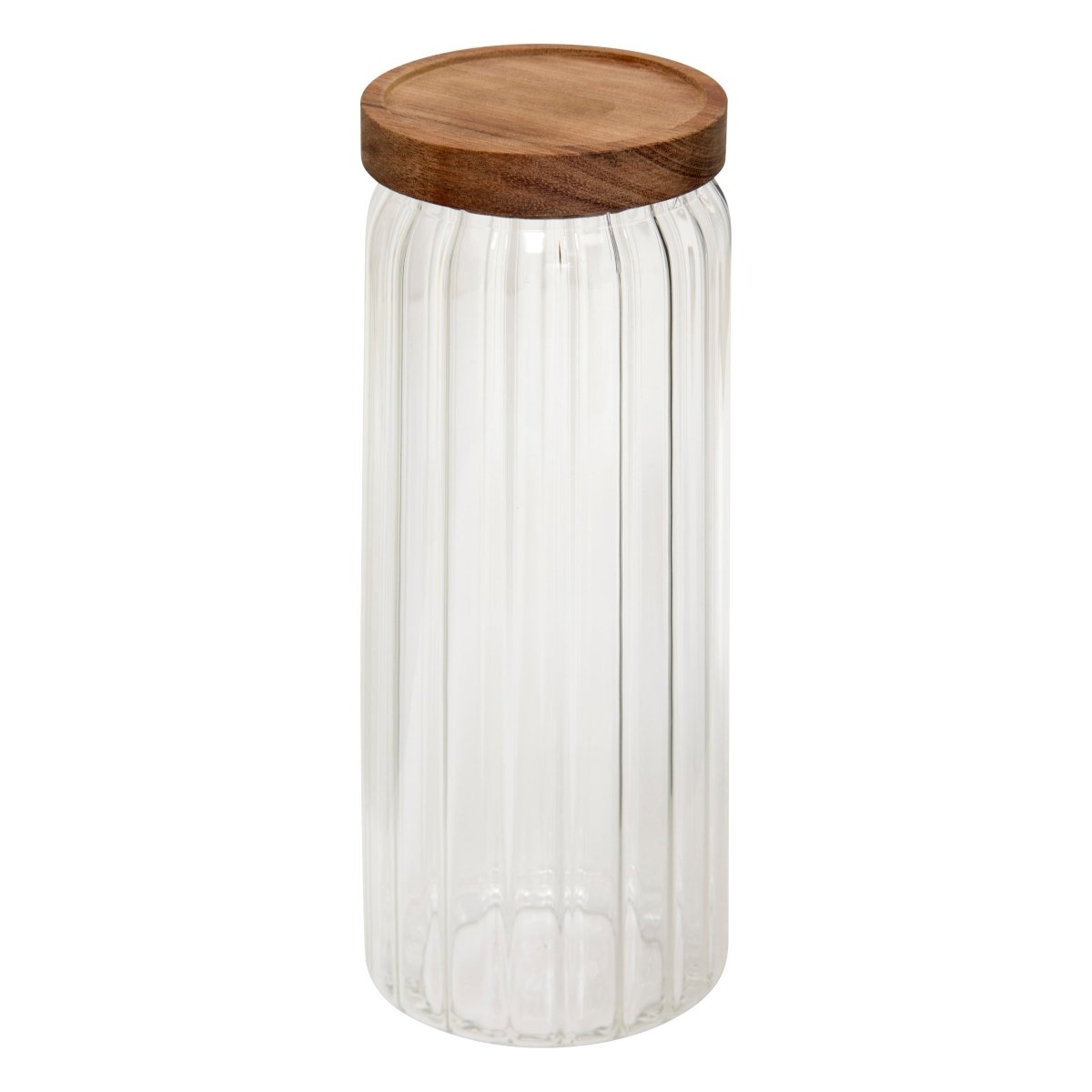 Glasskrukke med akasielokk 1,3 l