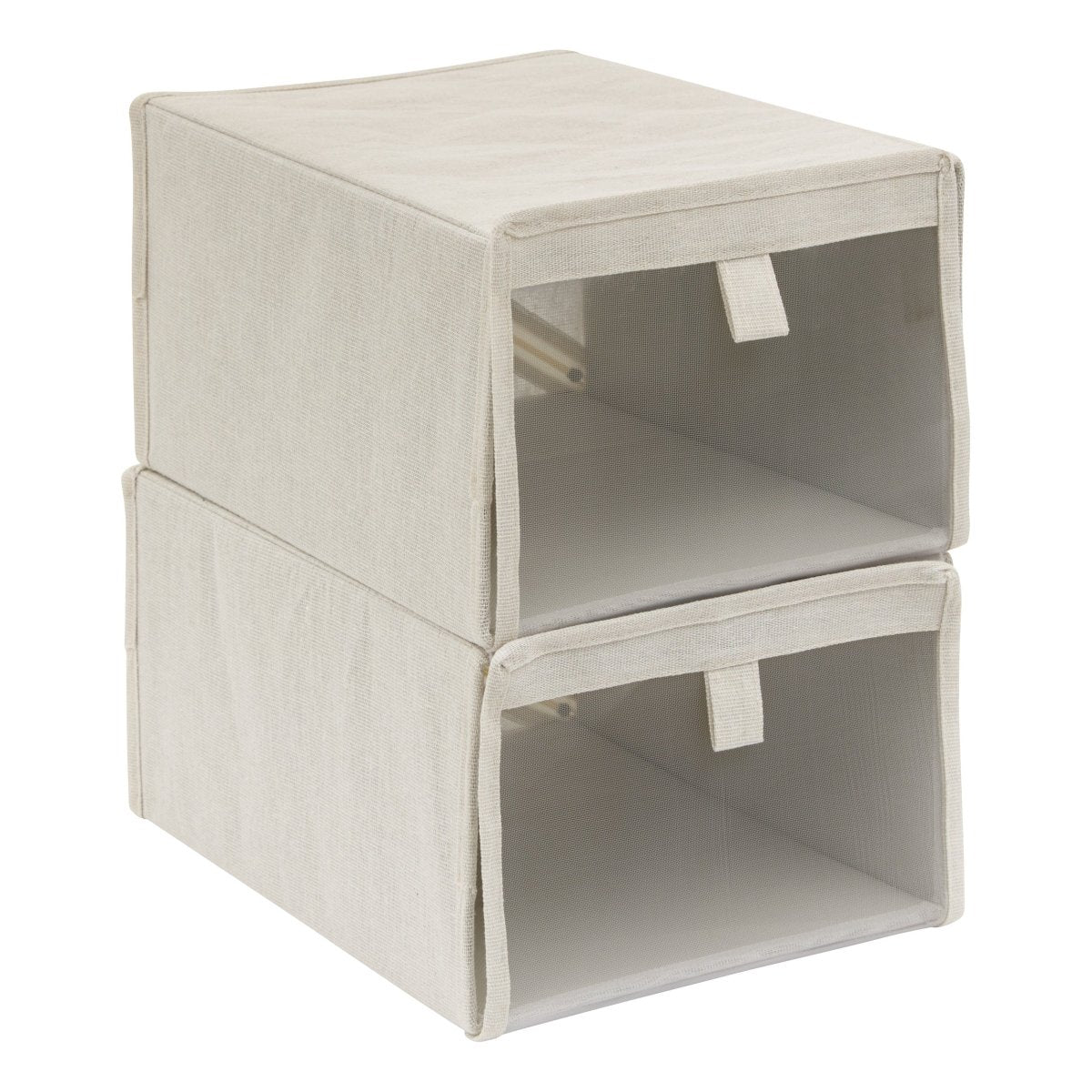 Stabelbare skobokser Dressy+ beige 2 stk