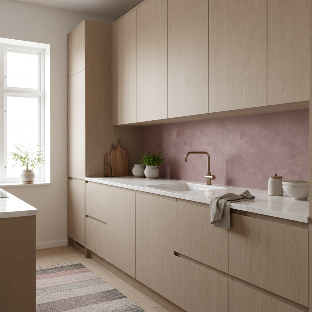 8-pk Skifer Rosa selvklebende fliser