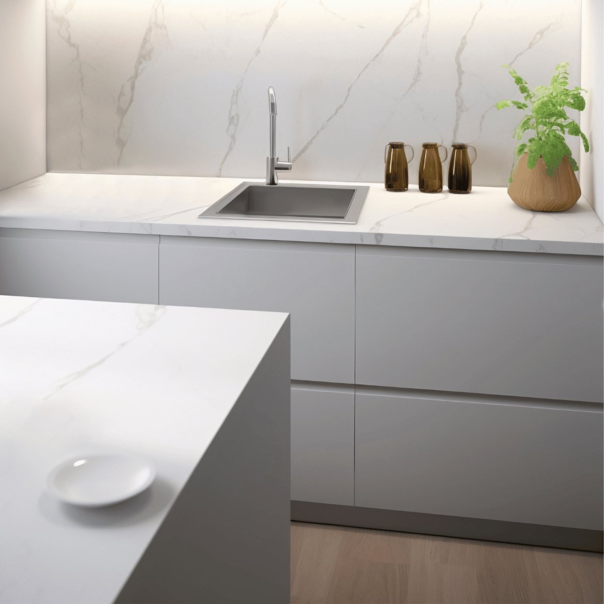 Uni Matt ljusgrå kontaktplast