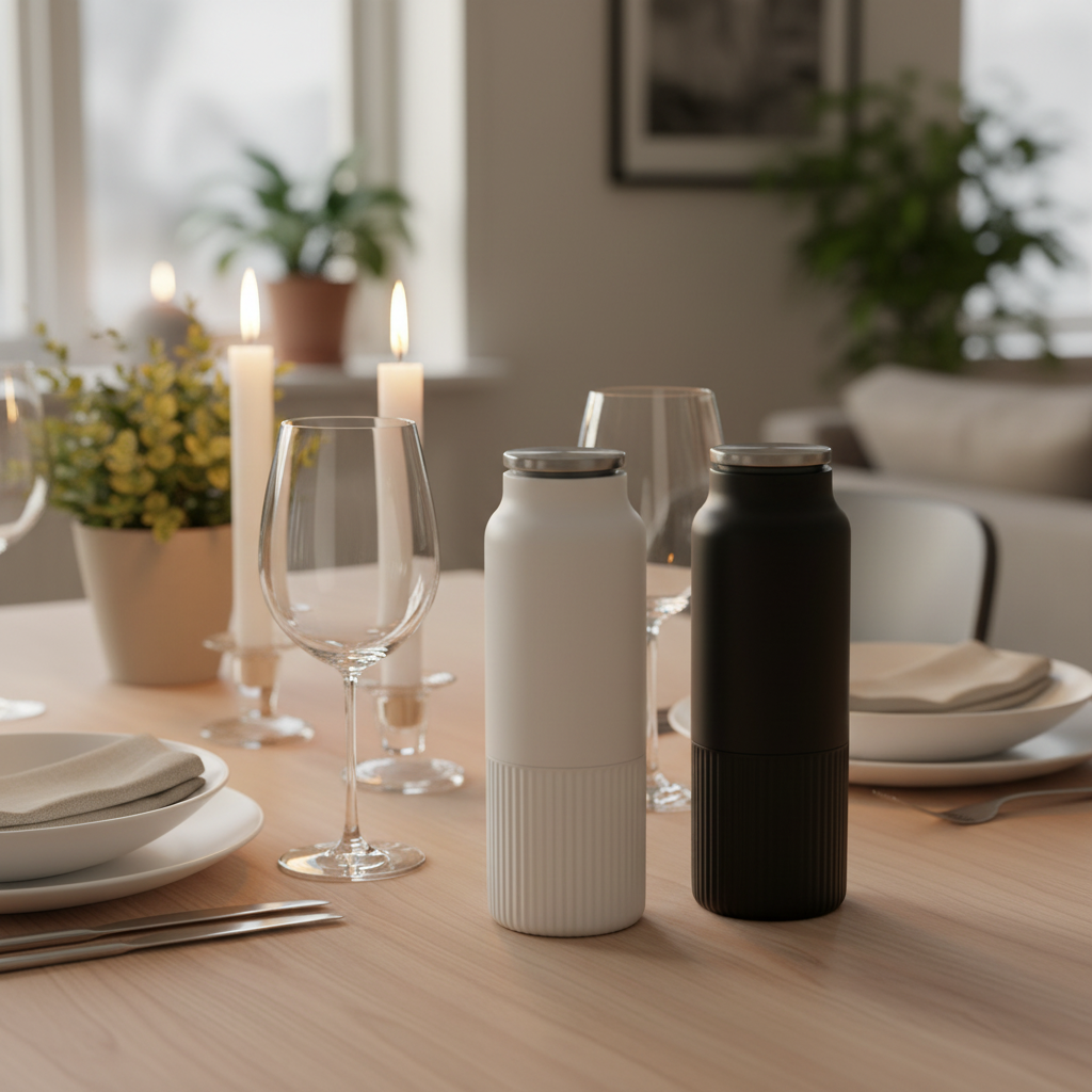 funksjonelt kvernsett til borddekking og matlaging