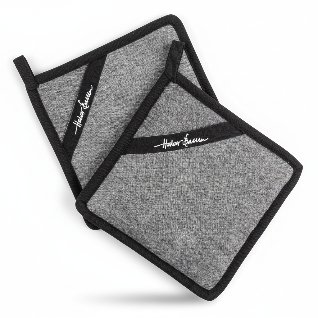 Halvor Bakke Færder gryteklut 2 pk i sort bomull