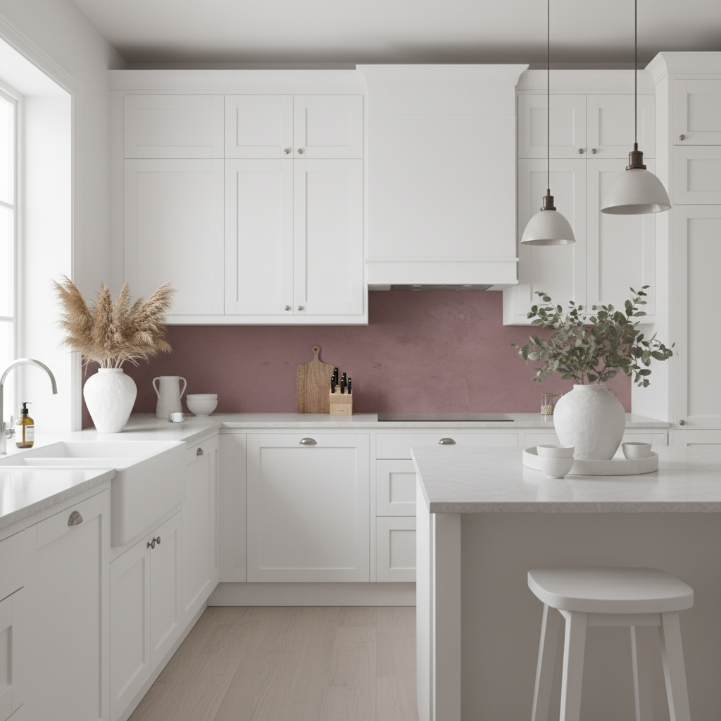 8-pk Skifer Rosa selvklebende fliser