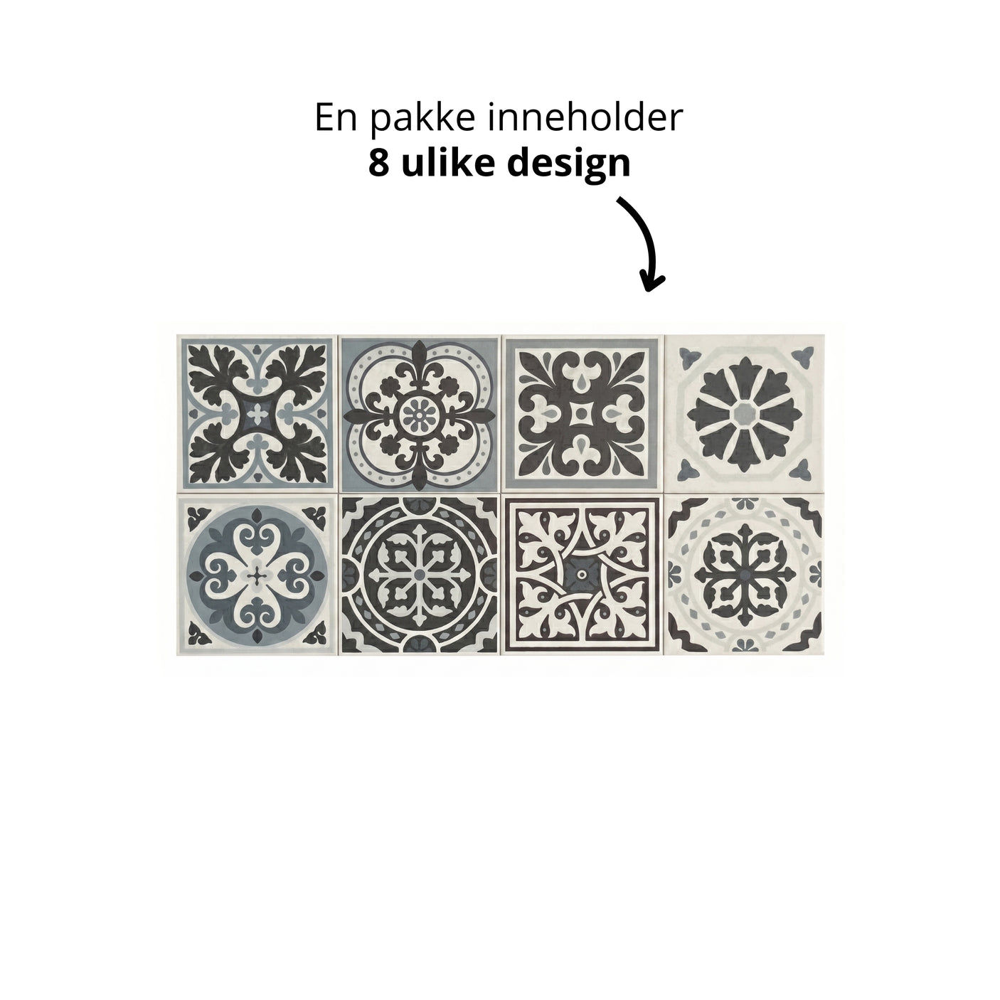 8-pk Victoria selvklebende fliser