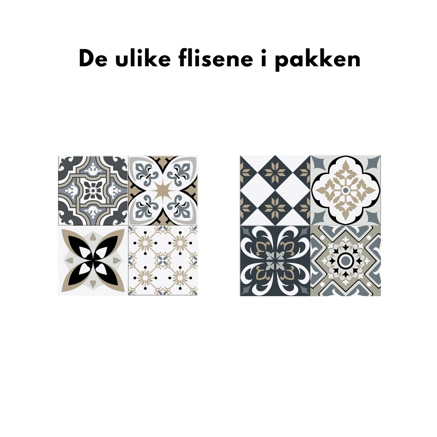 8-pk Margaux selvklebende fliser