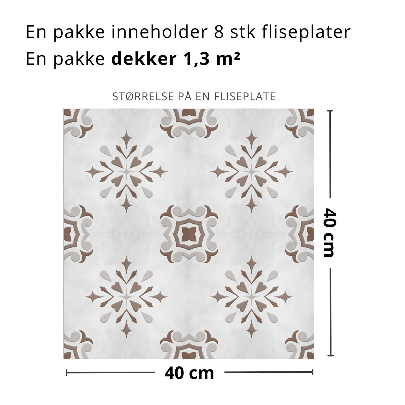 8-pk Dahn selvklebende fliser