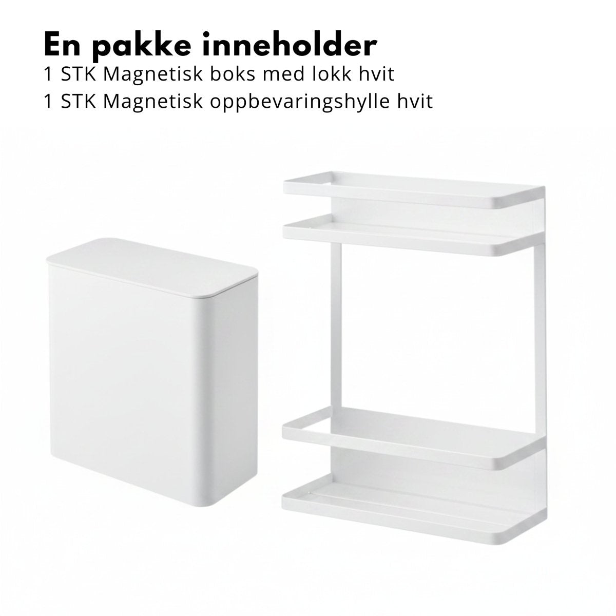 Smart sett til vaskemaskin hvit, 2 deler - Lindas Dekor Vaskeromssett