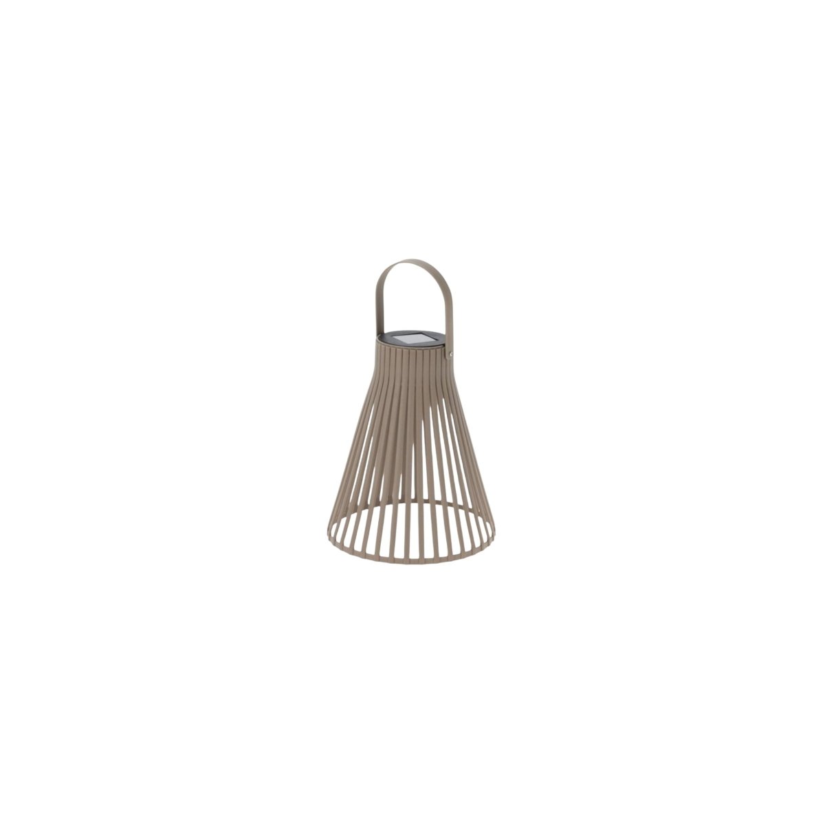 Brun solarlykt i metall 11,5 x 14 cm til terrasse og hage