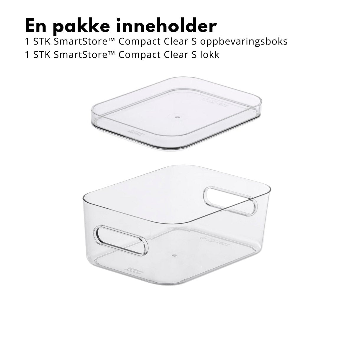 Genomskinlig SmartStore förvaringslåda 1,5 liter med lock