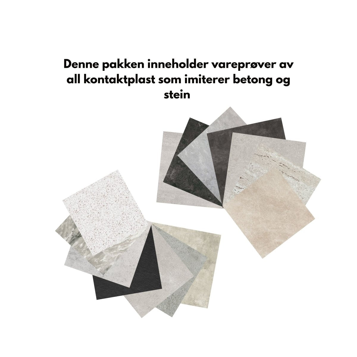 Provpacka med betong och sten kontaktplast - Lindas Dekor provpacka kontaktplast
