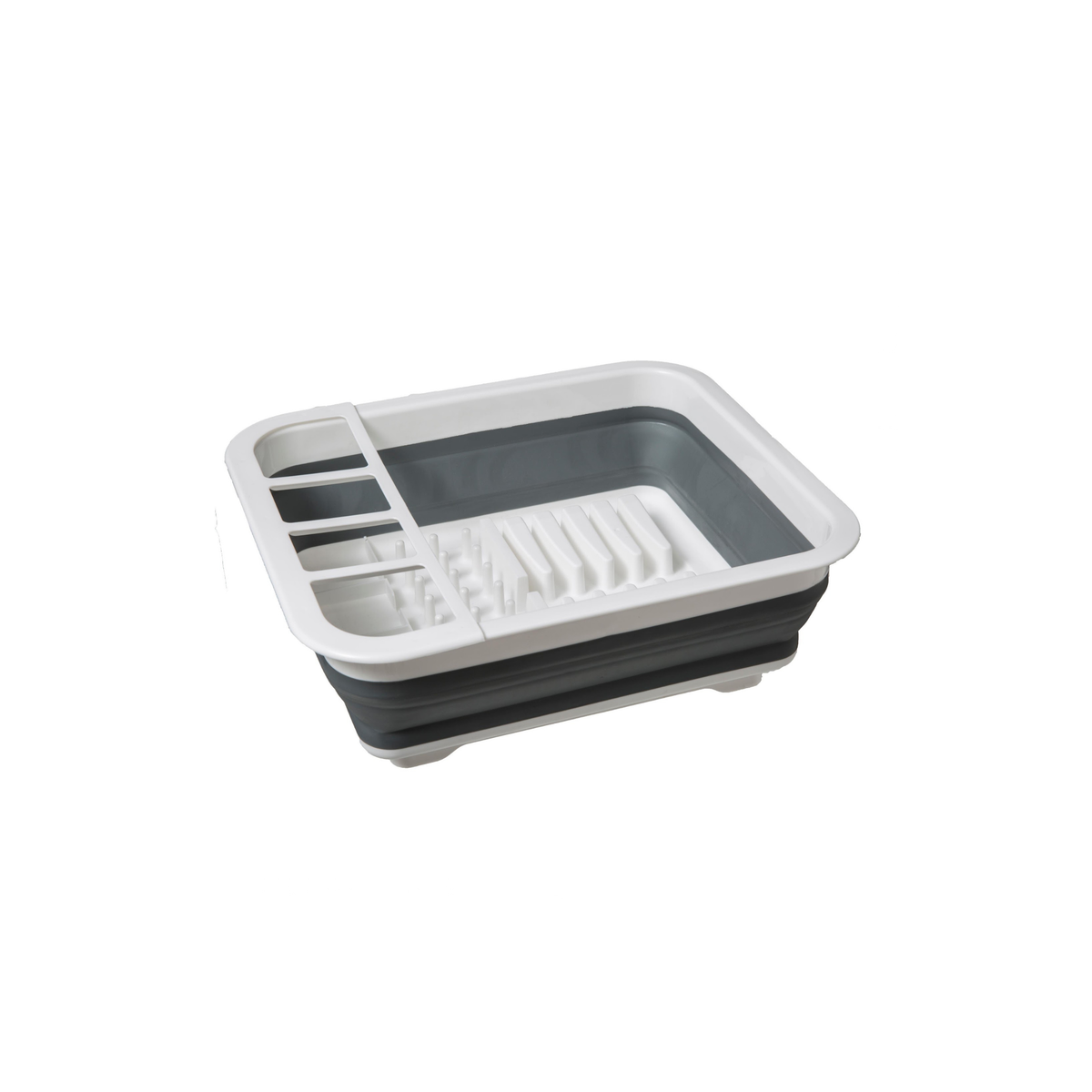 Uttrekkbart oppvaskstativ grå