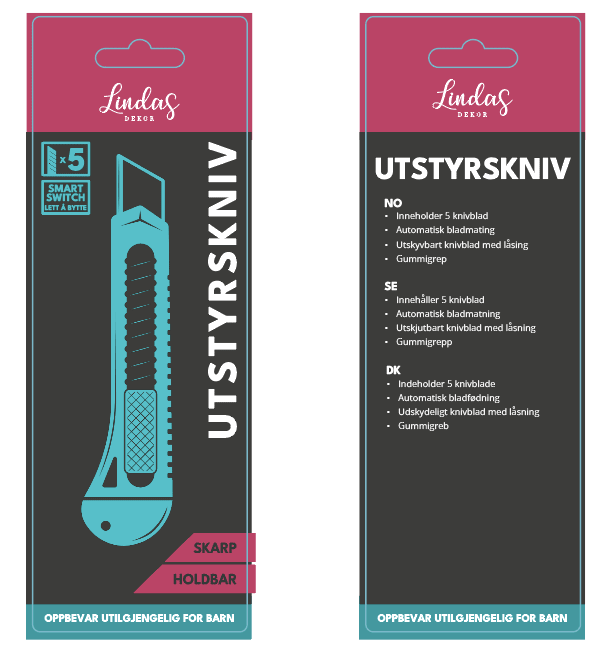 Utstyrskniv - Lindas Dekor