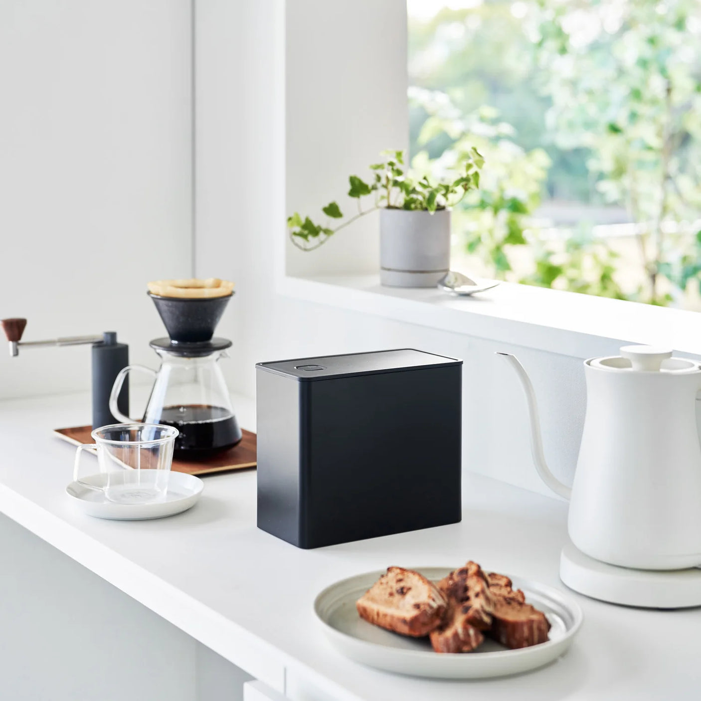 Oppbevaringsboks for kaffe lufttett