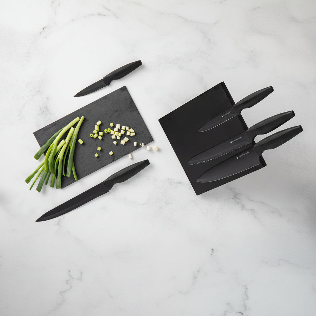 Knivsett med magnetisk knivblokk fra MasterClass Agudo