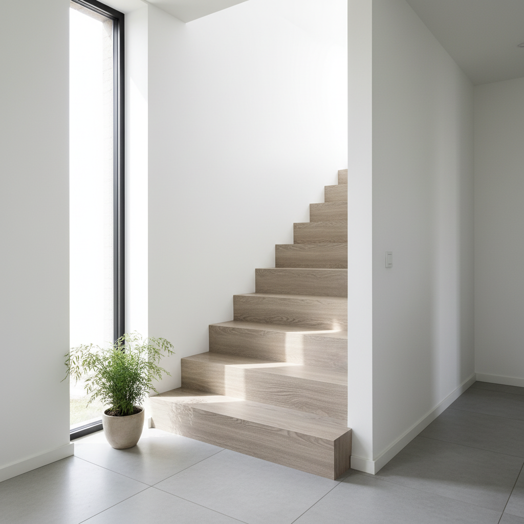 Oak Coffee folie brukt på bordplate i varm eiketone