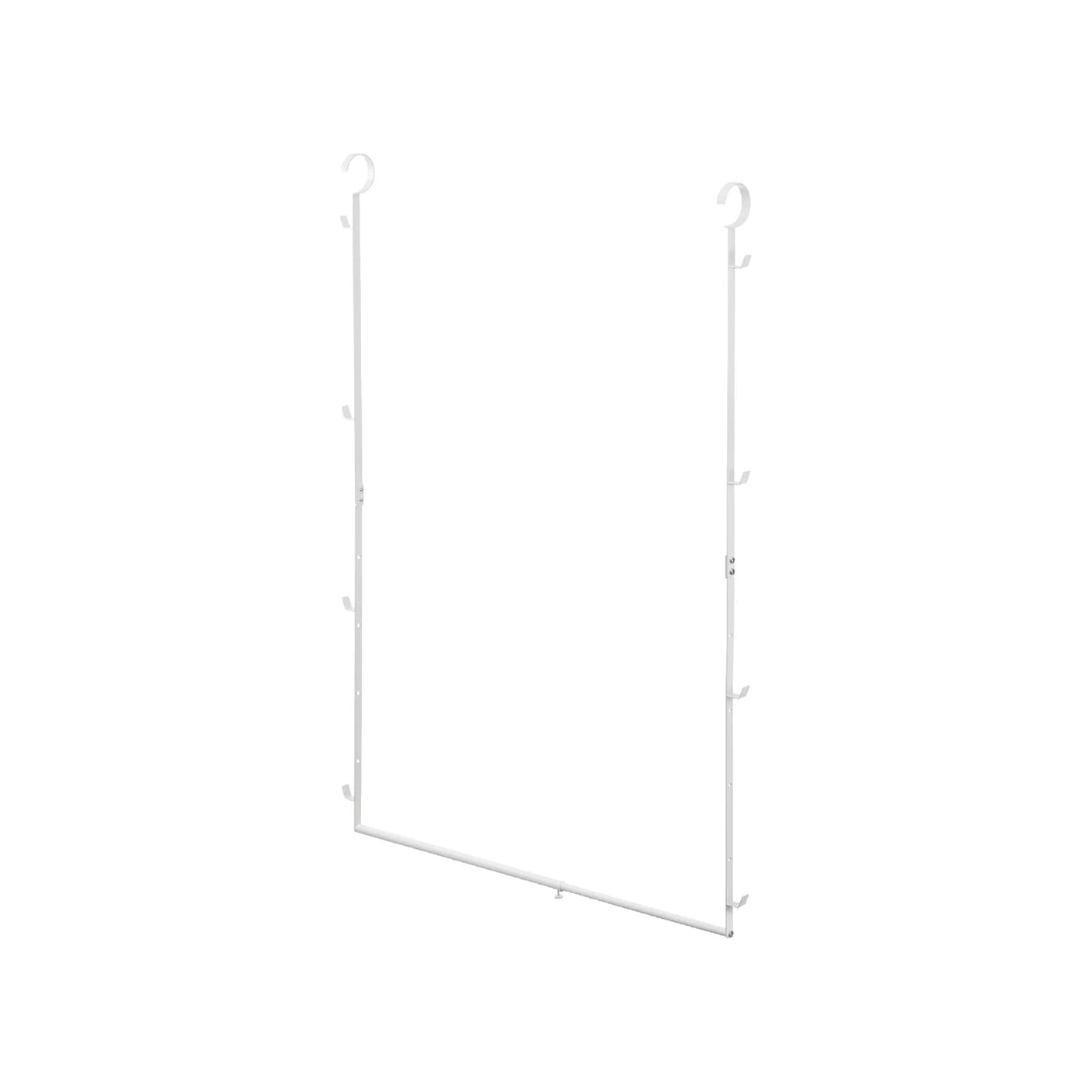 Justerbar garderobestang med 2 nivåer i hvit til skap og klesoppbevaring